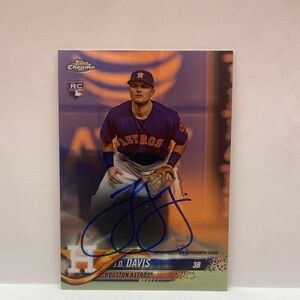 2018 Topps Chrome Astros J.D. Davis #RA-JD In Person Autograph (080)